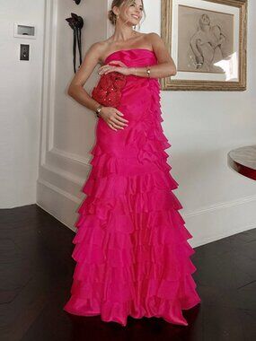 Sophisticated Strapless Evening Dress | Stunning Sleek Night Out Maxi